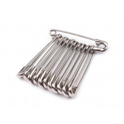 Lot 12 épingles de sûreté en acier trempé 28*0.8 mm