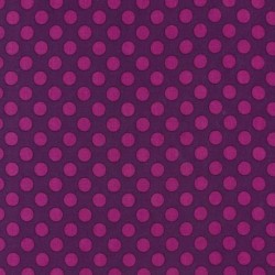Tissu patchwork MICHAEL MILLER CX1492-JEWE-D : Ta Dot jewel prune/pois fuchsia - Coupon 50 x 55 cm