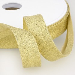 Biais lurex doux 18 mm / 100 Or