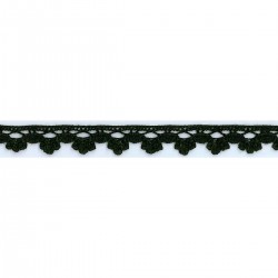 Dentelle coton 14 mm / 14 Noire