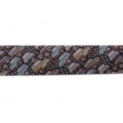 Biais coton LIBERTY KIDS® 20 mm / 3289C Hunter Truck marron