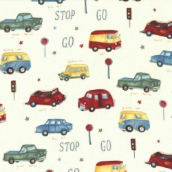 Tissu patchwork MICHAEL MILLER CX4304-CREM-D : Stop n go - Coupon 50 x 55 cm