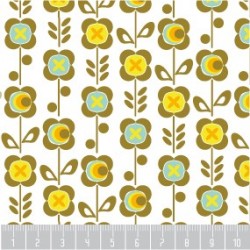 Tissu patchwork CHRISTEL G. DESIGN : Small Bouquet of Flowers - Coupon 50 x 78 cm