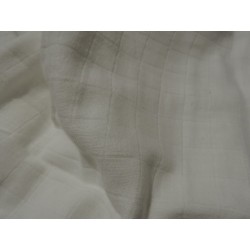Lange gaze &quot;muslin&quot; OEKO-TEX 100% coton BIO certifié - Blanc / 10 cm