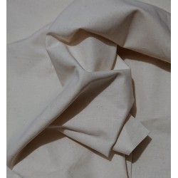 Tissu cretonne coton et lin Colombine - Grisé / 10 cm