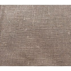 Toile de lin naturelle flammée pailletée - Argent / 10 cm