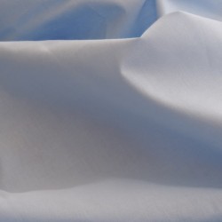 Toile à draps coton - Fabriquée en France - Grande largeur 240 cm - Bleu ciel / 10 cm