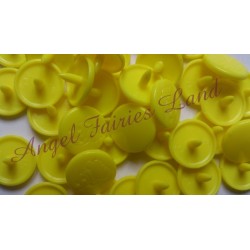 Lot de 10 jeux complets de pressions KAM Gravées lune/étoile - B07 Jaune citron