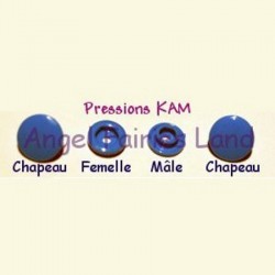 Lot de 10 jeux complets de pressions KAM 16/T3 - B18 Rose clair