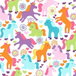 Tissu patchwork MICHAEL MILLER CX5751-SORB-D : Magic Unicorns - Coupon 50 x 55 cm