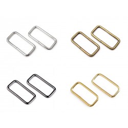 Anneau métal forme rectangle non soudé Ø2.7 mm / 13x32 mm