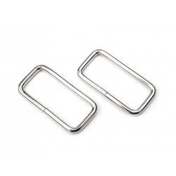 Anneau métal forme rectangle non soudé Ø2.7 mm / 13x32 mm