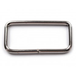 Anneau métal forme rectangle 16x39 mm non soudé Ø2.67 mm / 1 Argent