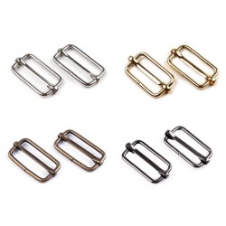 Boucle coulisse métal forme rectangle non soudé / 13x25 mm