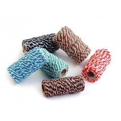 Ficelle coton BAKER'S TWINE rayée / Bobine de 125 m