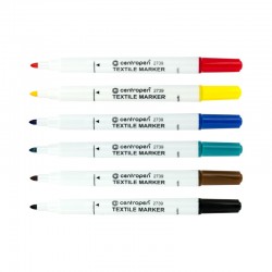 Lot de 6 feutres de coloriage marqueurs spécial textile