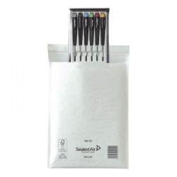 Enveloppe bulles Kraft blanc FSC - Format D14 20x27,5 cm