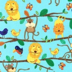 Tissu patchwork MICHAEL MILLER CX5961-TURQ-D : Hanging around turquoise - Coupon 50 x 55 cm