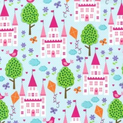 Tissu patchwork MICHAEL MILLER CX6349-PRIN-D : Enchanted castles princess - Coupon 50 x 55 cm