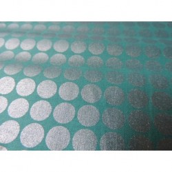 Tissu patchwork MICHAEL MILLER brillant DM2999-LAGO-D : Mirror ball dot lagoon - Coupon environ 50 x 55 cm