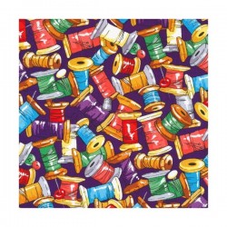 Patchwork fabric FABRI-QUILT - Quilting Bee 25011 Spools - Cutting 50 x 55 cm