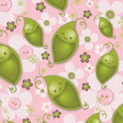 Patchwork fabric CAMELOT COTTONS 6140101-3 : Stitched Garden / Cutting 50*55 cm