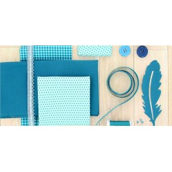 Tissu FROU-FROU coton imprimé pois / 10 cm