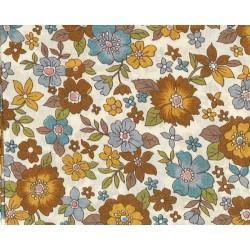 Tissu FROU-FROU LECIEN coton imprimé fleuri / 10 cm
