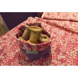 Tissu FROU-FROU LECIEN coton imprimé fleuri / 10 cm