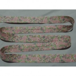 Biais LIBERTY® motif Betsy Ann rose 3257C / 1 m